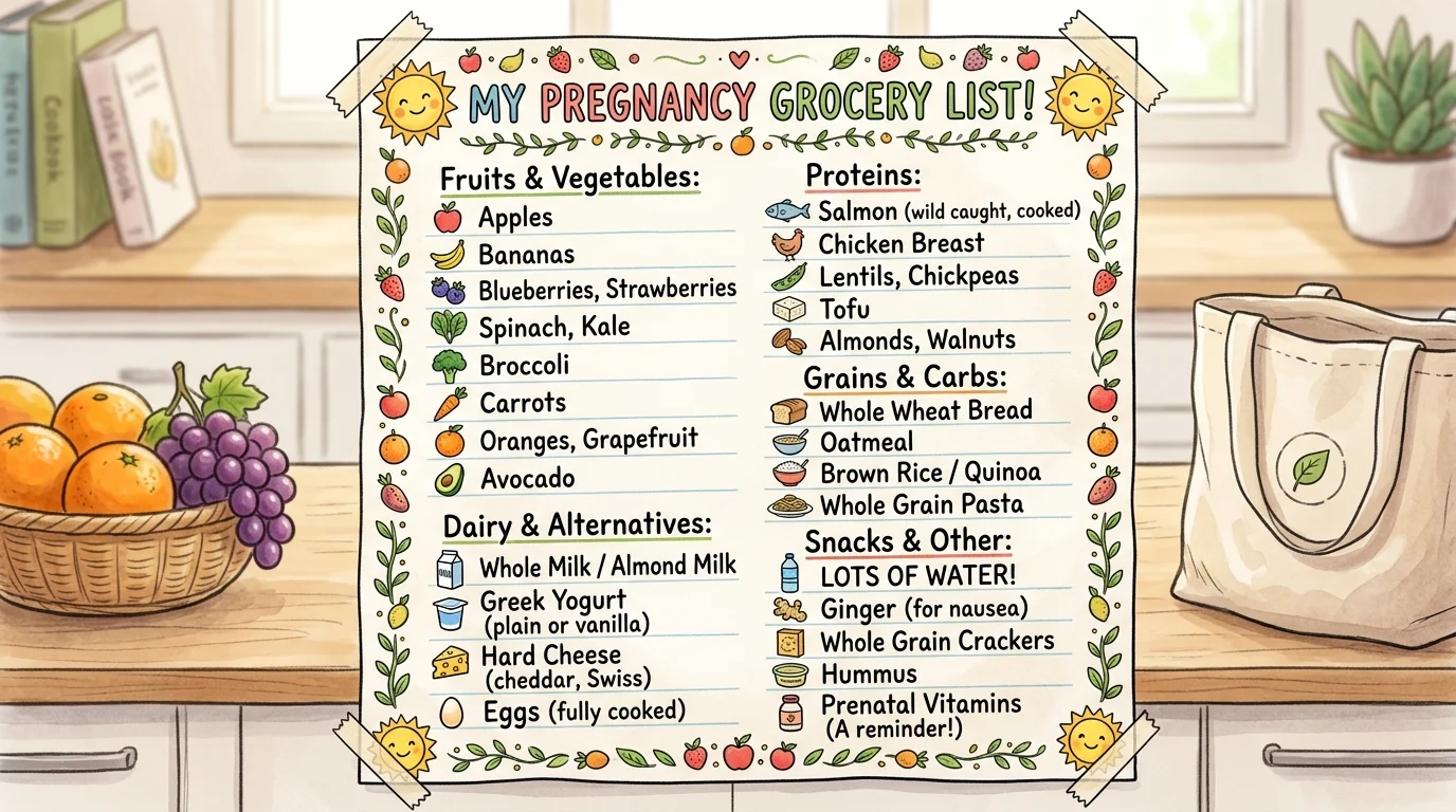 pregnancy grocery list